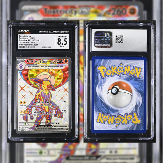 2023 Toxtricity ex #227 CGC 8.5 Error (Missing Holo Layer) 6062285025