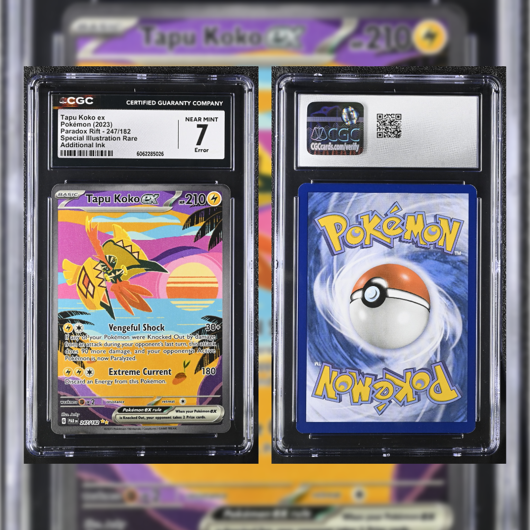 2023 Tapu Koko EX #247 CGC 7 Error (Additional Ink) 6062285026