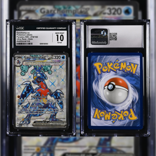 2023 Garchomp EX #219 CGC GEM MINT 10 Error (Additional Ink) 6090130003