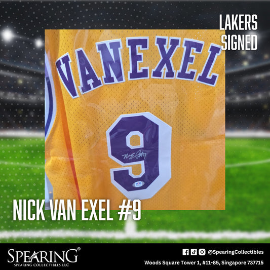 Nick Van Exel Los Angeles Lakers #9 Autographed Jersey