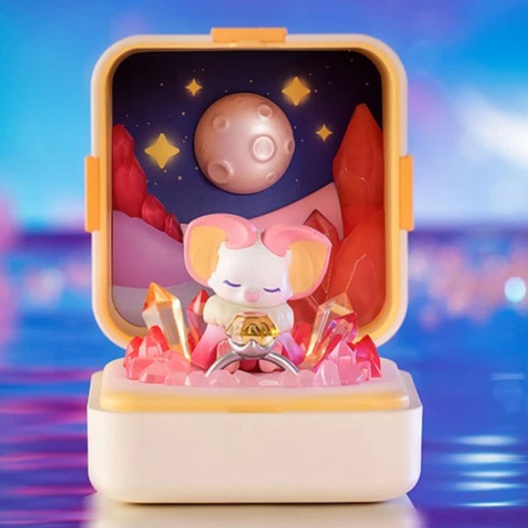 (OPENED INDIVIDUAL BOX ) POP MART Romantic Ring Box Series 1 Scene Set