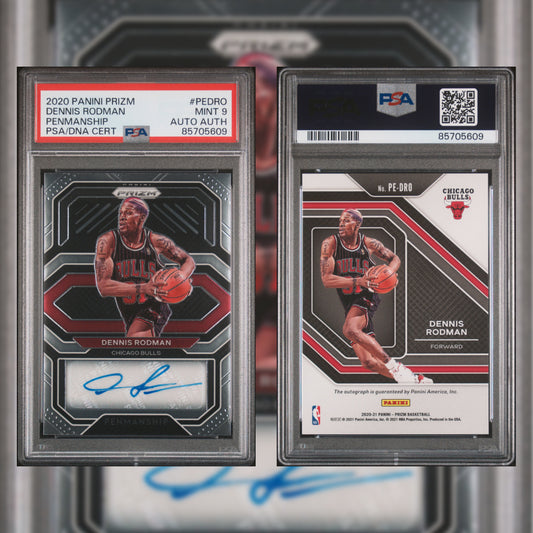 2020 Dennis Rodman with Autograph #PEDRO PSA 9 85705609