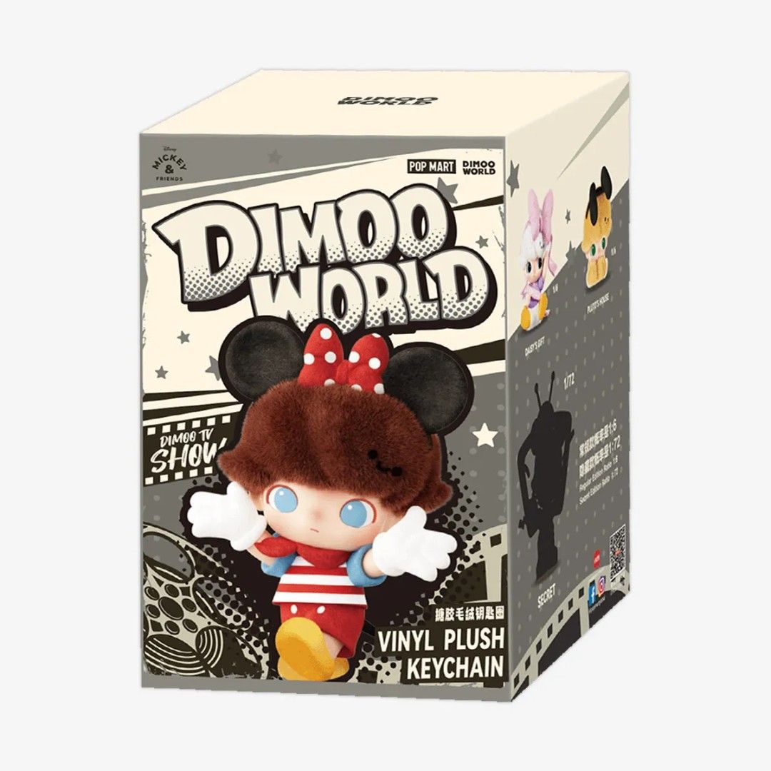 DIMOO WORLD × Disney Series-Vinyl Plush Keychain Blind Box (Individual Box)