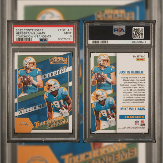 2022 Panini Contenders Herbert/Williams #TDTLAC PSA 9 85079591