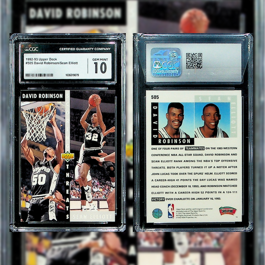 1992-93 David Robinson/Sean Elliott CGC GEM MINT 10 1036319079