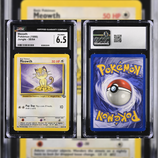 1999 Meowth 56/64 CGC 6.5 6038023019