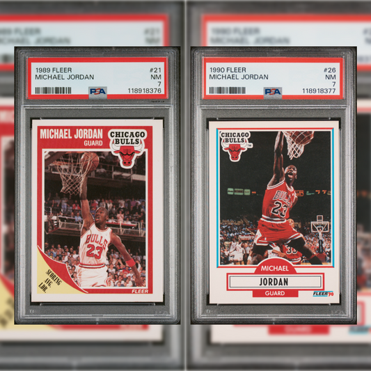 1990 Michael Jordan #26 PSA 7 118918376 & 118918377