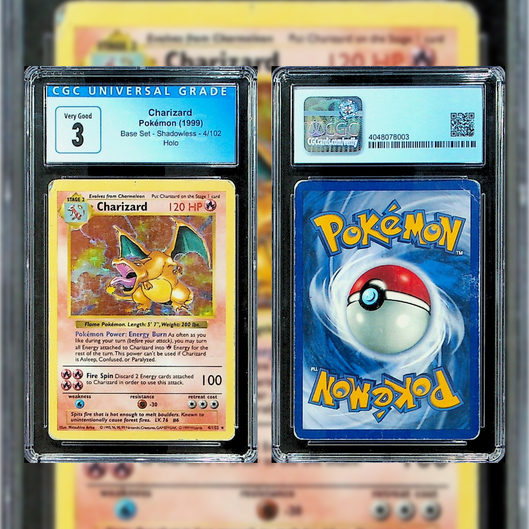1999 Charizard 4/102 CGC 3 4048078003
