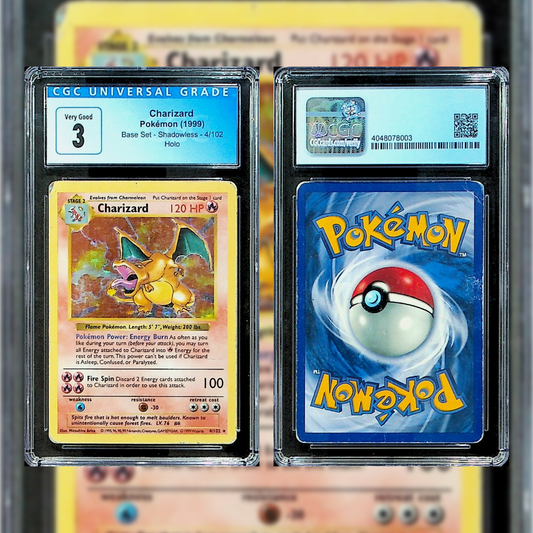 1999 Charizard 4/102 CGC 3 4048078003