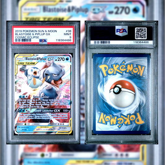2019 Blastoise & Piplup GX PSA 9 118364486