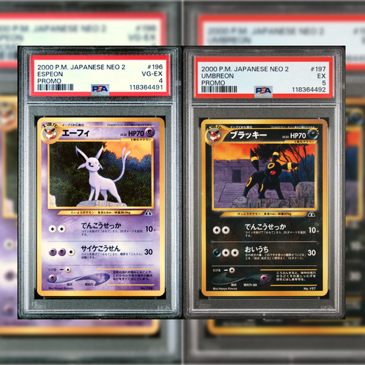 2000 Japanese Espeon #196 & Umbreon #197 Set PSA 4 & 5 (Sequential)