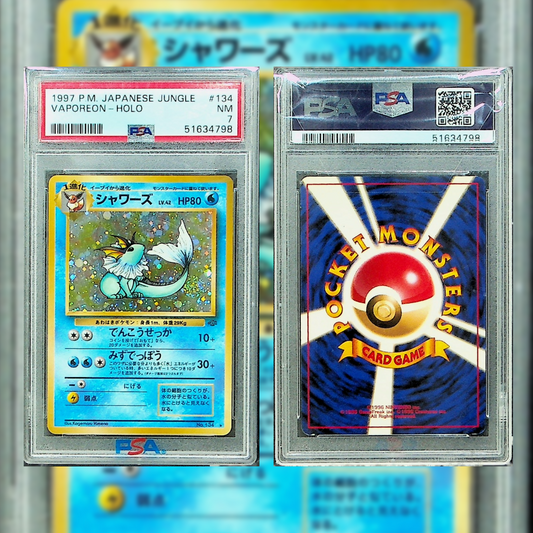 1997 Japanese Vaporeon-Holo #134 PSA 7 51634798
