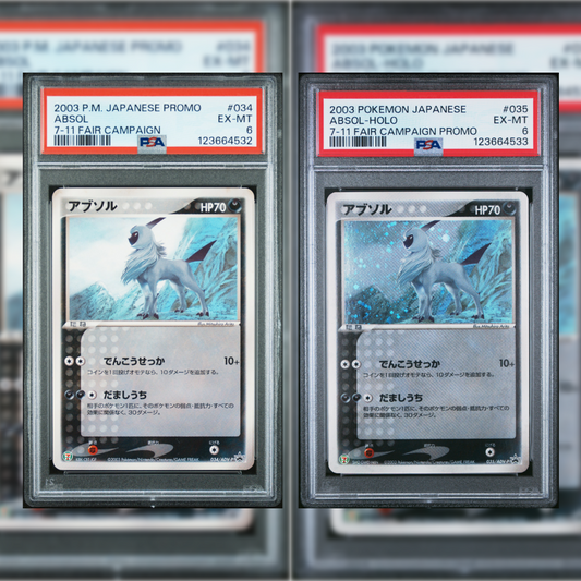 2003 Japanese Absol #034 & Absol-Holo #035 Set PSA 6 (Sequential)