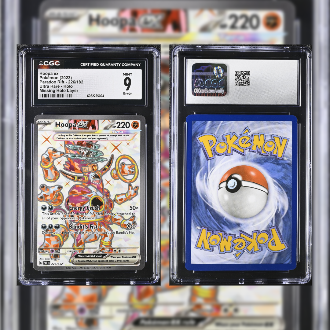 2023 Hoopa ex #226 CGC 9 Error (Missing Holo Layer) 6062285024