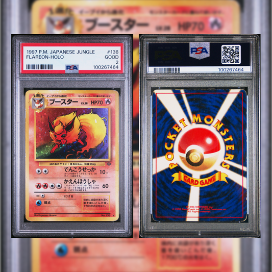1997 Japanese Flareon-Holo #136 PSA 2 100267464