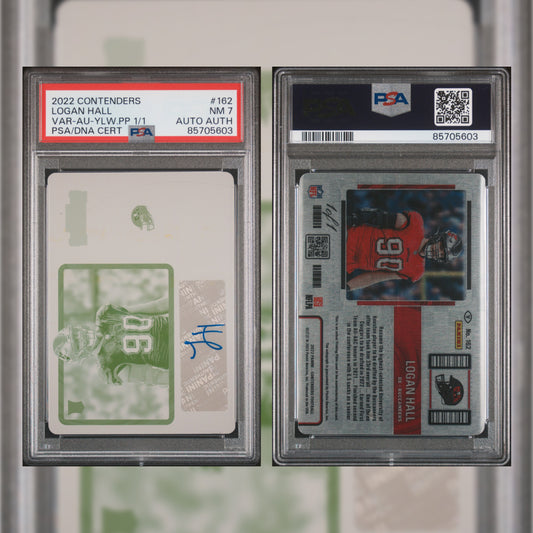 2022 Logan Hall with Autograph #162 PSA 7 85705603