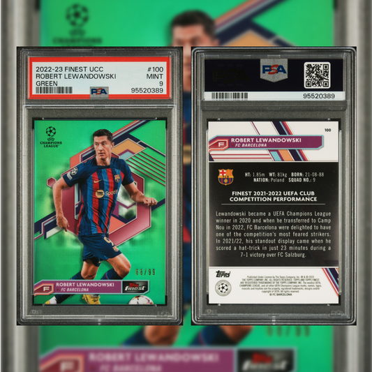 2022-23 Finest UCC Robert Lewandowski #100 PSA 9 95520389