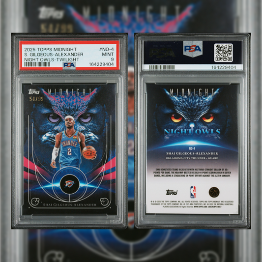 2025 S. Gilgeous-Alexander /99 #NO-4 PSA 9 164229404